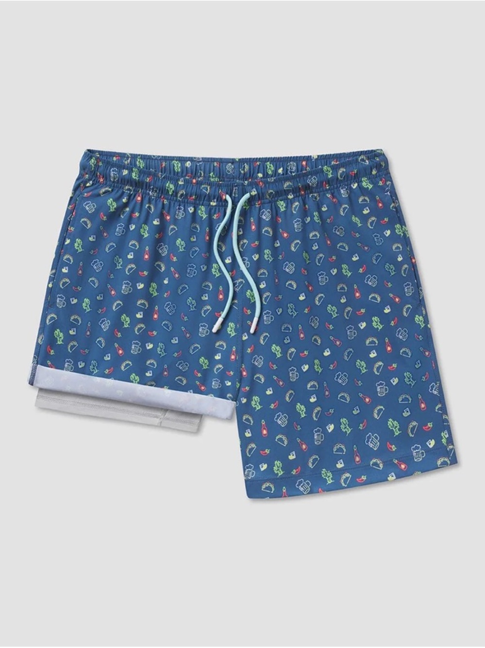 NWOT SSCO Men’s Lined Swim Shorts- Taco Tuesday 6 Inch